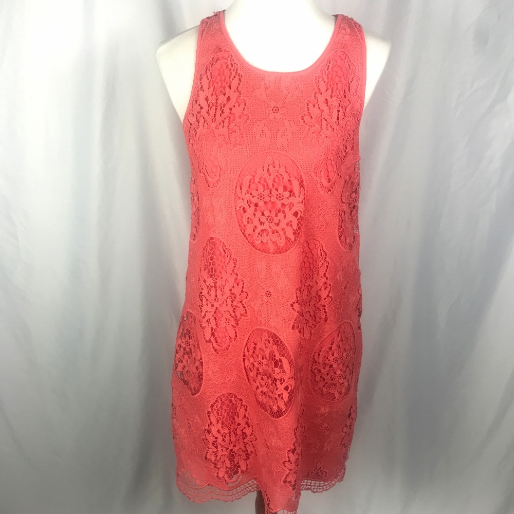 Tart Embroidered Lace Shift Dress, Sleeveless Pink